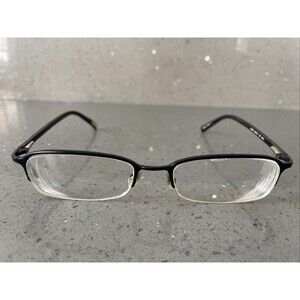 Levi Strauss Eyeglasses Frames ONLY LS108 52 18 135 BLK Half Rim Flex Black